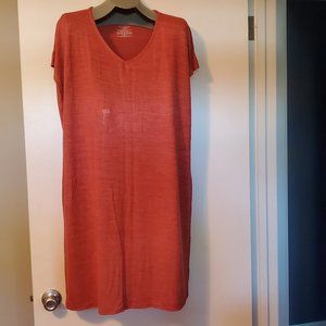 Time and True Coral summer dress, Size XL